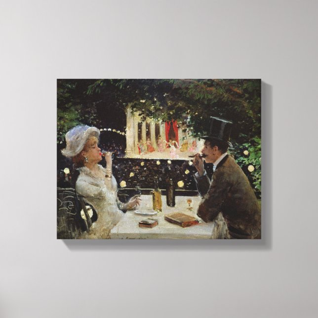 Lienzo Cena en Les Ambassadeurs, c.1882 (Anverso)