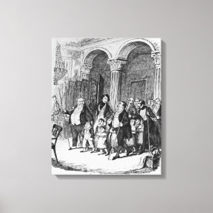 Lienzo Cenas, ilustracion de 'Sketches by Boz'