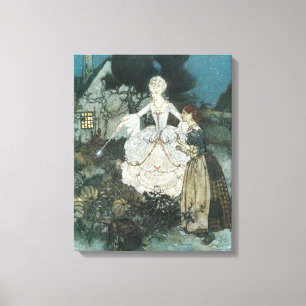 Lienzo Cenicienta Anciana Hada Madrina por Edmund Dulac