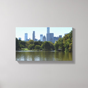 Lienzo Central Park Lake New York City NYC Skyline Photo