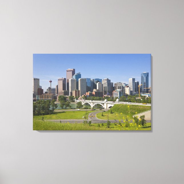 Lienzo Centre St Bridge y Downtown Calgary, Alberta (Anverso)