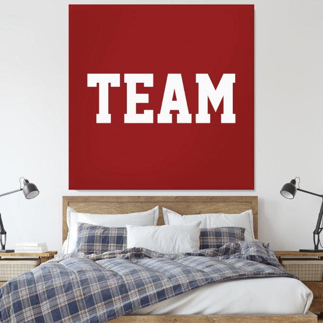 Lienzo Centro Atlético Negrita Equipo Texto Blanco Sobre  (Insitu(Dormitorio))