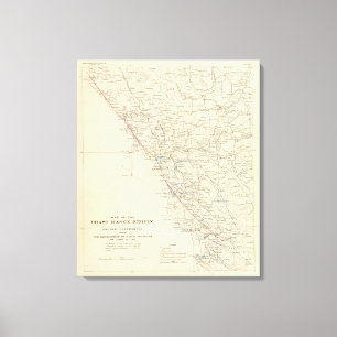 Lienzo Centro California de la gama de costa