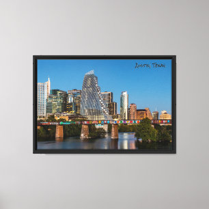 Lienzo Centro de Austin Texas al anochecer
