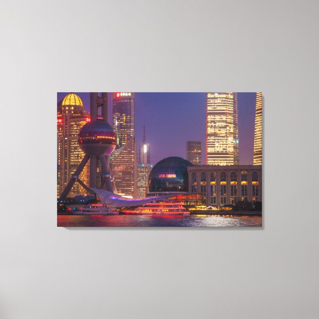 Lienzo Centro de la costa de shanghai, China (Anverso)