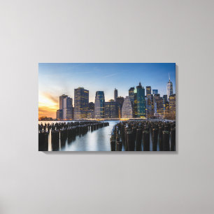 Lienzo Centro de Manhattan Sunset Canvas