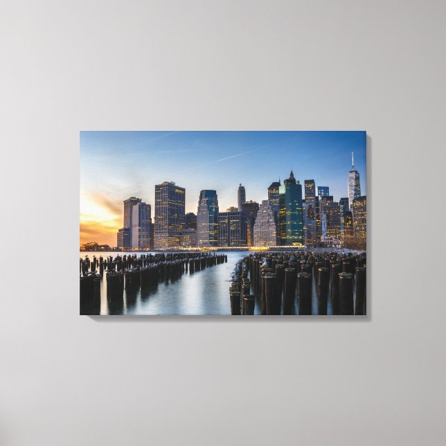 Lienzo Centro de Manhattan Sunset Canvas (Anverso)