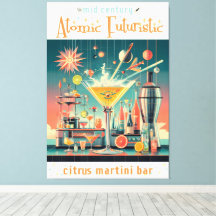 Centro del Siglo Atómico Futurista Citrus Martini 