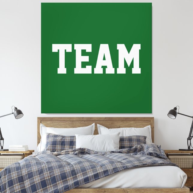 Lienzo Centro Deportivo TEAM Texto Blanco Sobre Verde Atl (Insitu(Dormitorio))