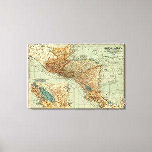 Lienzo Centroamérica: Mapa panorámicoCentroamérica 2