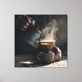 Lienzo Cerámica al vapor para verter sobre café