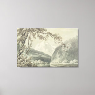 Lienzo Cerca de Grindelwald, c.1796 (azul y lavado gris