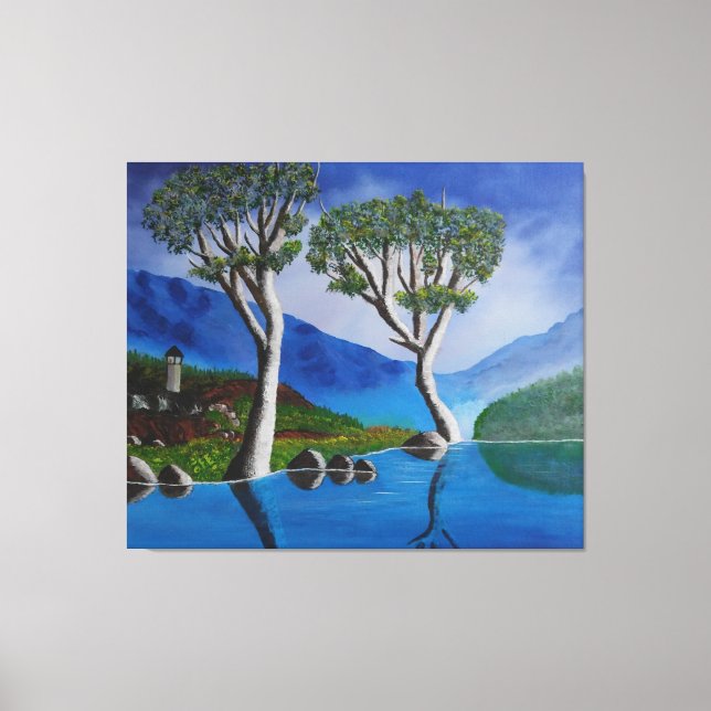 Lienzo Cerca de la torre de búsqueda del río DMZ Korea (Anverso)