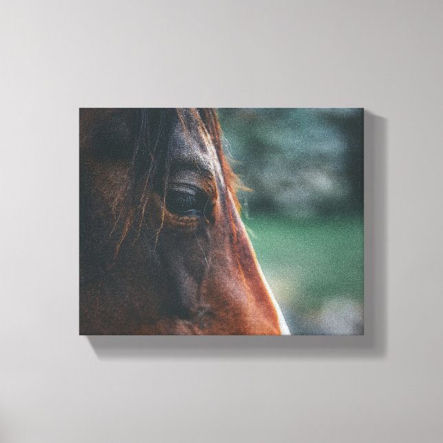 Lienzo Cercanía de Caballo Marrón (Anverso)
