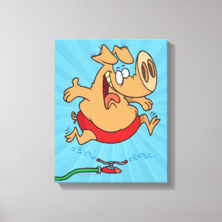 Lienzo cerdo aspersor de verano