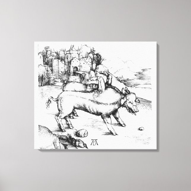 Lienzo Cerdo monstruoso (Anverso)