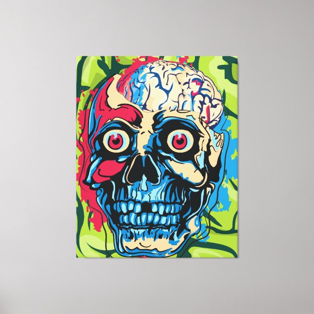 Lienzo Cerebro de Zombie (Anverso)