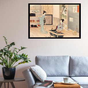 Lienzo Ceremonia de té japonesa vintage personalizado Art