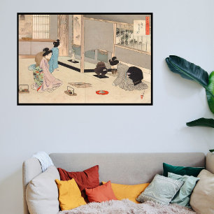 Lienzo Ceremonia de té japonesa vintage personalizado Art