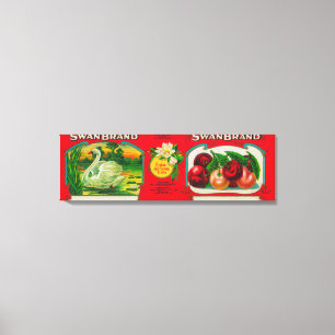 Lienzo Cereza LabelOakland, CA del cisne