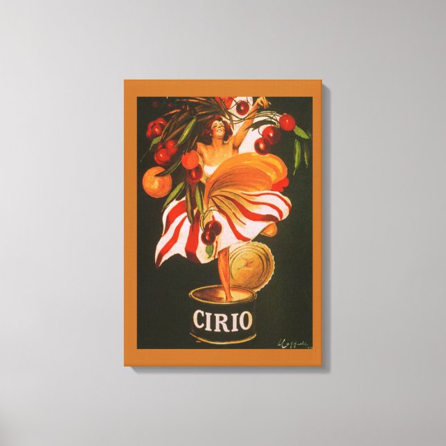 Lienzo Cerezas Italianas Cirio Vintage (Anverso)