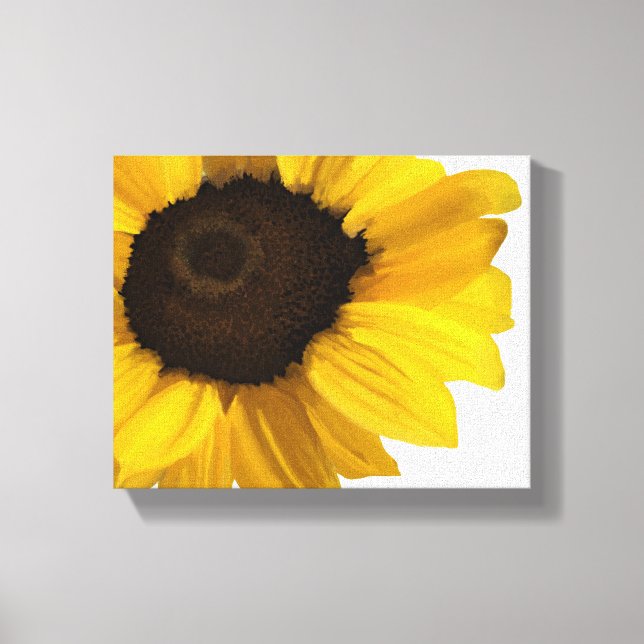 Lienzo Cerrar la pintura de girasoles (Anverso)