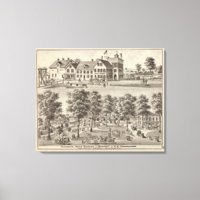 Lienzo Cervecería y cervecería de CL Centlivre (Anverso)