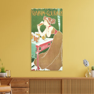 Lienzo Cerveza Brasserie Fraikin-Courard Art Nouveau Vint