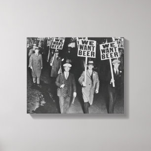 Lienzo Cerveza de prohibición de cosecha, queremos cervez