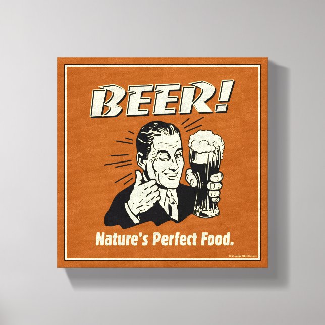 Lienzo Cerveza: La comida perfecta de la naturaleza (Anverso)