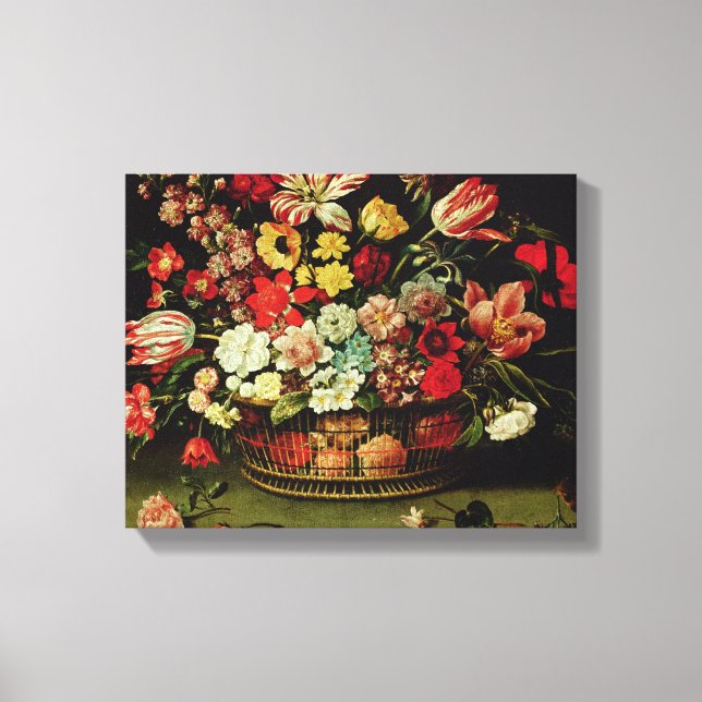 Lienzo Cesta de flores (Anverso)