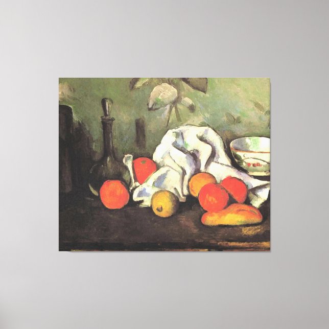 Lienzo Cezanne - Bodegón con Frutas (Anverso)