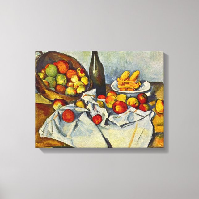 Lienzo Cezanne La cesta de manzanas (Anverso)