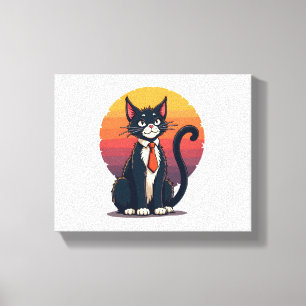 Lienzo Ch Ch Ch Meow Meow Scary Halloween Disstuve Cat T-