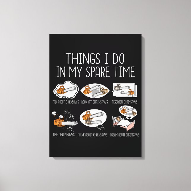 Lienzo Chainsaw Gift Men Woodworker Lumberjack Arborist (Anverso)