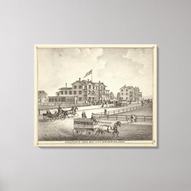 Lienzo Chalfonte, Ciudad del Cabo de Mayo, Nueva Jersey (Anverso)