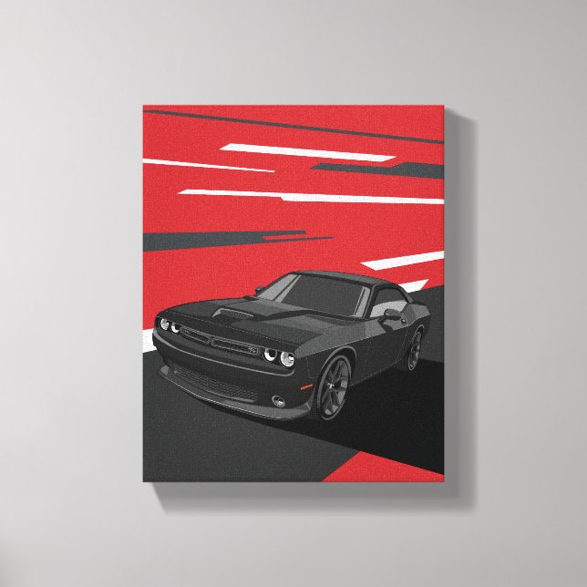 Lienzo Challenger RT negro (Anverso)