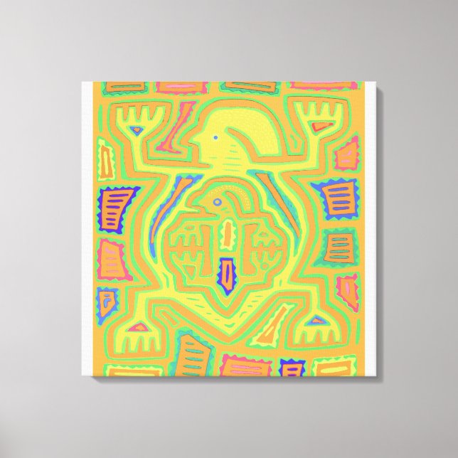 Lienzo Chamán con niño (Anverso)