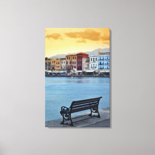 Lienzo Chania al atardecer, Chania, Creta, Grecia