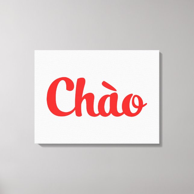 Lienzo Chào / Hola ~ Vietnam / Vietnamita / Tiang Viene (Anverso)