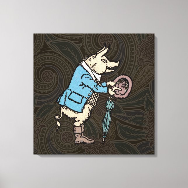 Lienzo Chaqueta de cerdo picante lindo antiguo formal (Anverso)