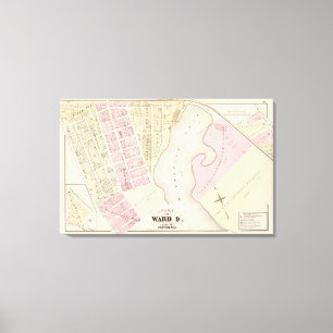 Lienzo Charca de Mashapaug y mapa del atlas de la
