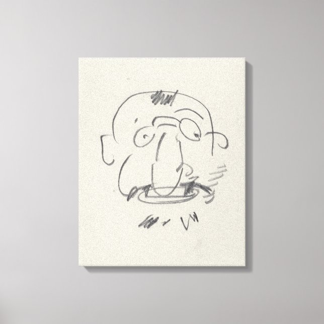 Lienzo Charge de Lautrec par Lui-Meme (lápiz sobre papel) (Anverso)