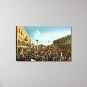 Lienzo Charlatanes en el Piazzetta San Marco, Venecia
