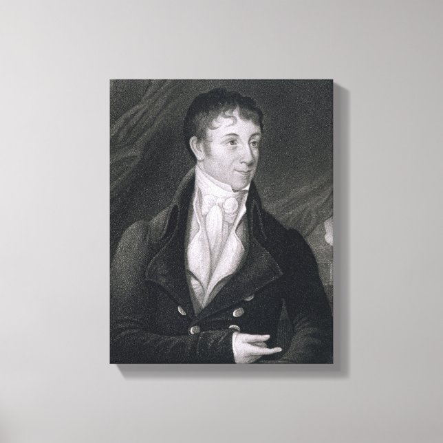 Lienzo Charles Brockden Brown (1771-1810) grabado por Joh (Anverso)