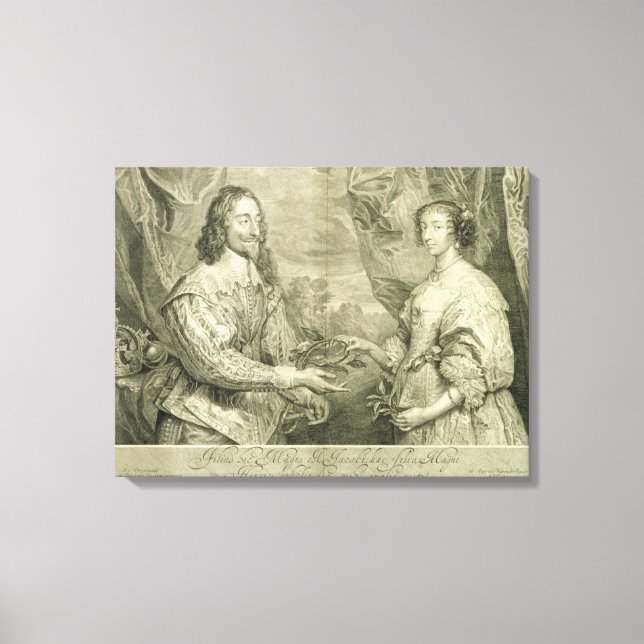 Lienzo Charles I (1600-49) y Henrietta Maria (1609-69) (Anverso)