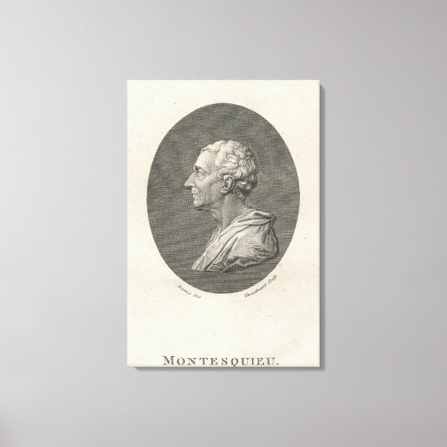 Lienzo Charles Louis de Secondat, Barón de Montesquieu (Anverso)
