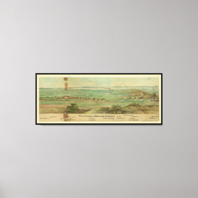 Lienzo Charleston Harbour South Carolina (1860-1865) (Anverso)