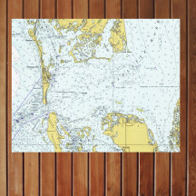 Charlotte Harbor Florida Vintage Nautical Map