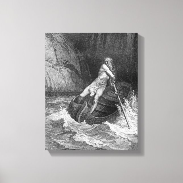 Lienzo Charon, el Ferryman del infierno (Anverso)